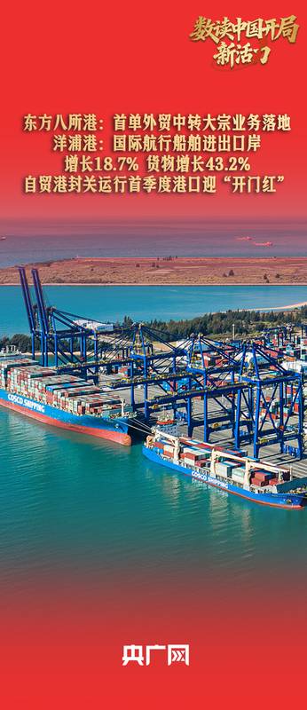  海南自贸港封关首季开门红；航运物流活力迸发，港口枢纽功能稳固。 新闻